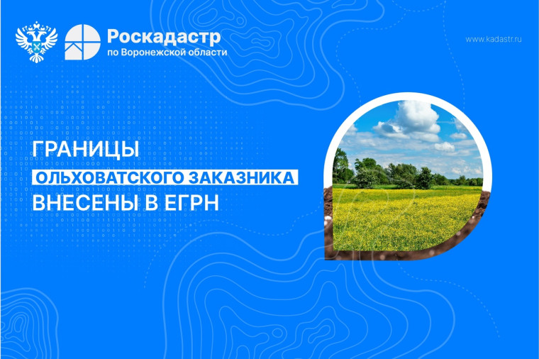 Границы Ольховатского заказника внесли в ЕГРН. Границы Ольховатского заказника внесли в ЕГРН.
